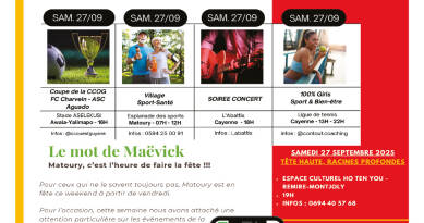 Sortir en Guyane : Matoury en tête d’affiche ce week-end