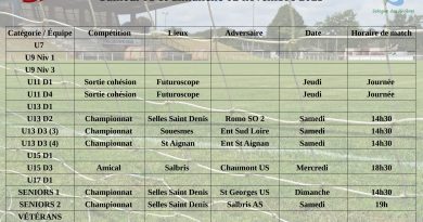 Planning des matchs