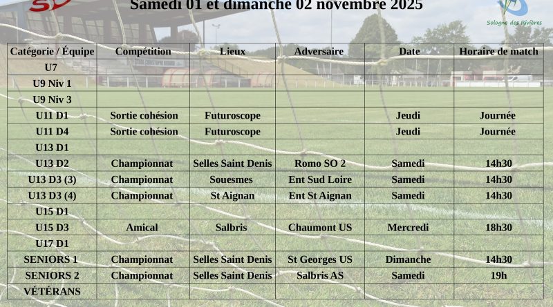 Planning des matchs