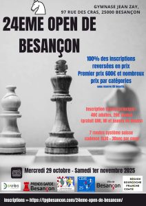 24ème Open de Besançon pour la Toussaint, au Gymnase Jean-Zay