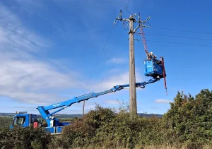 À Saint-Beauzély, un chantier exemplaire pour protéger les vautours des lignes électriques