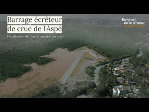 Barrage écrêteur de crue de l'Aspé dans l'Estérel