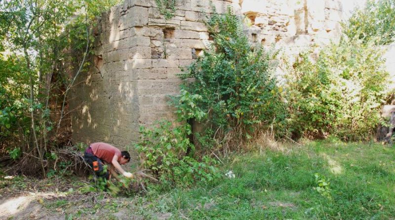Bessan - Des travaux de cristallisation pour mettre en sécurité les ruines du moulin bladier