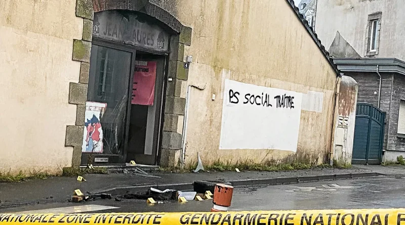 Bureaux du Parti socialiste incendiés à Carhaix : de la prison ferme requise
