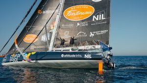 "C'est toujours la même passion", clame Manuel Cousin, avant d'embarquer sur la Transat Café l'Or - ici