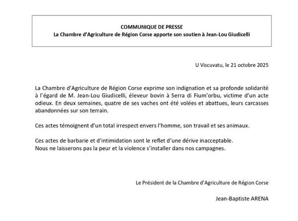 Chambre d'Agriculture de la Région Corse : enjeux et initiatives pour le secteur agricole