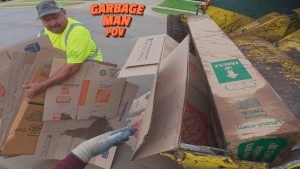 Collecte des encombrants : Camion poubelle en 4K UHD