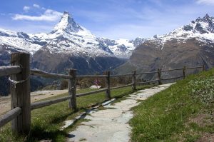 Switzerland, Alps, Matterhorn, lake, mountains, Swiss flag, Geneva