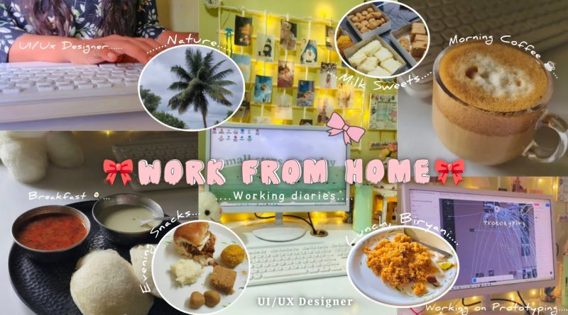 Day in my life as UI/UX Designer 🎨| Work From Home Vlog ☕🎀 | UI UX Designer | 10 to 7 Job in India🇮🇳