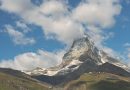 Switzerland, Alps, Matterhorn, lake, mountains, Swiss flag, Geneva