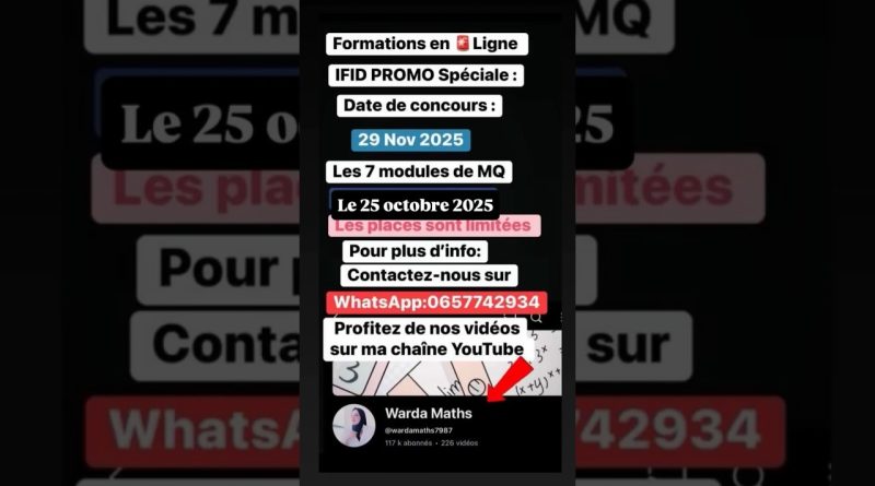 Formation en ligne : Méthodes Quantitatives pour le concours IFID