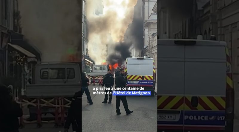 Incendie d'une camionnette près de Matignon