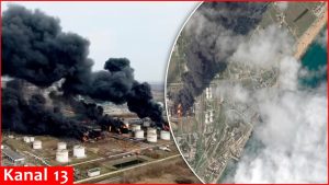 Incendie persistant à la plus grande base pétrolière de Crimée