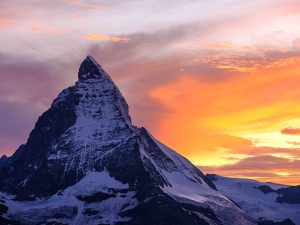 Switzerland, Alps, Matterhorn, lake, mountains, Swiss flag, Geneva