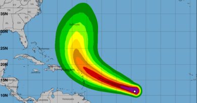 La tempête tropicale Jerry arrive