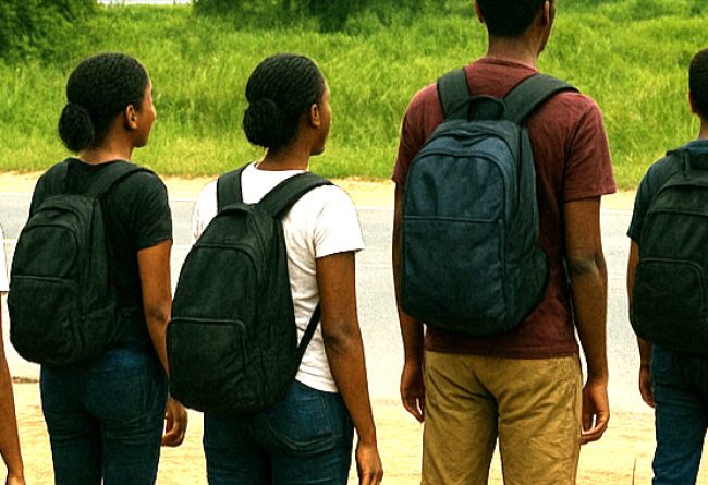 Les élèves luttent  pour aller à l'école