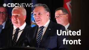 Les premiers ministres du Québec et de l'Ontario face à Trump