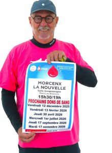 Morcenx-la-Nouvelle : Michel Cadis, le nouveau président de L’Amicale des donneurs de sang
