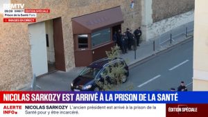 Nicolas Sarkozy incarcéré : l’ancien président entre à la prison de la Santé