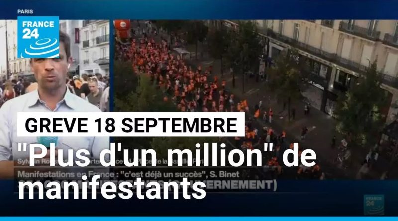 Plus d'un million de manifestants en France, selon la CGT