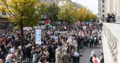 Près de 2000 manifestants à Genève pour dénoncer les multinationales complices en Palestine | RTS