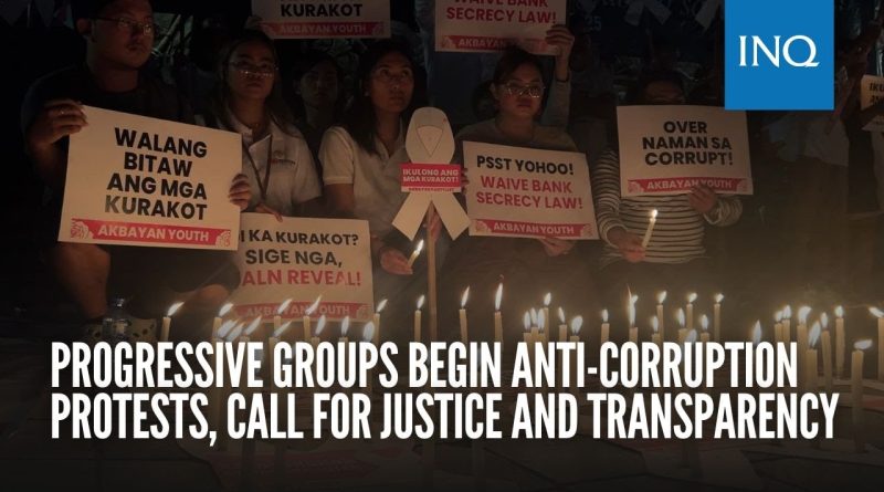 Progressive groups begin anti-corruption protests, call for justice and transparency