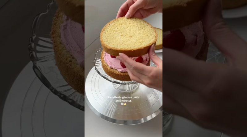 Recette de génoise moelleuse prête en 5 minutes #recettefacile #layercake #genoise