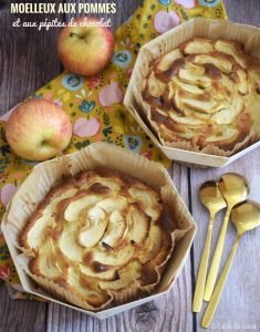 Moelleux aux pommes et aux pépites de chocolat