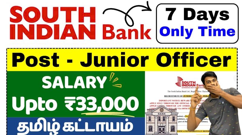 Recrutement 2025 : Officier Junior à la South Indian Bank