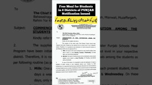 Repas Gratuit pour Étudiants des Écoles Publiques du Punjab