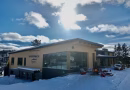 Chalet du Mont Adstock en hiver.
