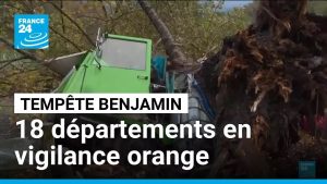 Tempête Benjamin : 18 départements en alerte, vents à 160 km/h