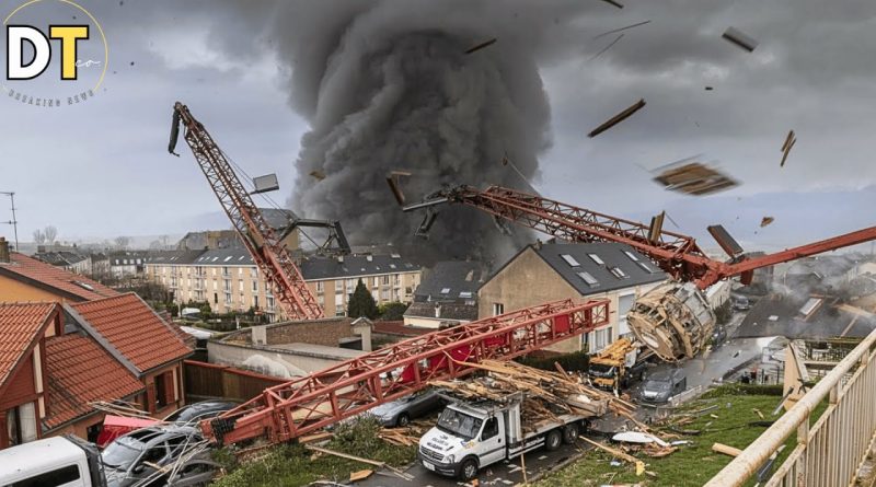 Tornade dévastatrice à Ermont : grues et toits emportés !