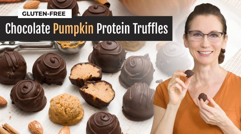 Truffes protéinées chocolat, potiron et fromage cottage