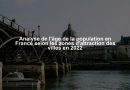 Analyse de l'âge de la population en France selon les zones d'attraction des villes en 2022