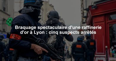 Braquage spectaculaire d'une raffinerie d'or à Lyon : cinq suspects arrêtés