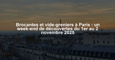 Brocantes et vide-greniers à Paris : un week-end de découvertes du 1er au 2 novembre 2025