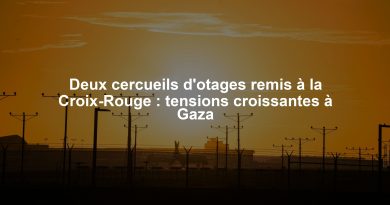 Deux cercueils d'otages remis à la Croix-Rouge : tensions croissantes à Gaza