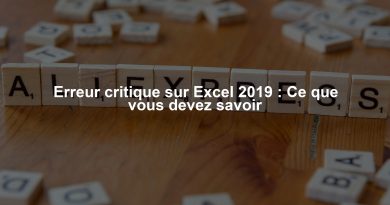 Erreur critique sur Excel 2019 : Ce que vous devez savoir