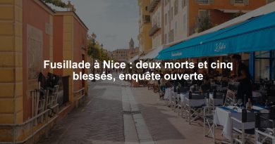 Fusillade à Nice : deux morts et cinq blessés, enquête ouverte