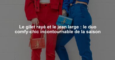 Le gilet rayé et le jean large : le duo comfy-chic incontournable de la saison