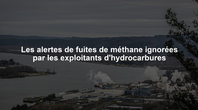 Les alertes de fuites de méthane ignorées par les exploitants d'hydrocarbures