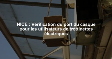 NICE : Vérification du port du casque pour les utilisateurs de trottinettes électriques