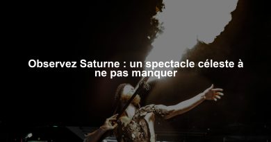 Observez Saturne : un spectacle céleste à ne pas manquer