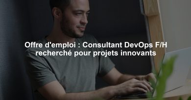 Offre d'emploi : Consultant DevOps F/H recherché pour projets innovants