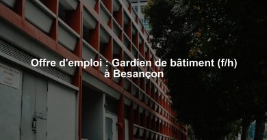 Offre d'emploi : Gardien de bâtiment (f/h) à Besançon