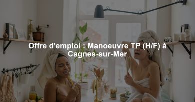 Offre d'emploi : Manoeuvre TP (H/F) à Cagnes-sur-Mer