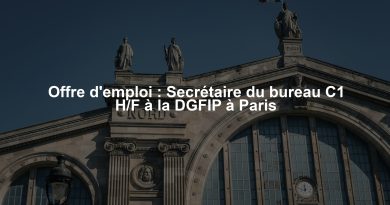 Offre d'emploi : Secrétaire du bureau C1 H/F à la DGFIP à Paris