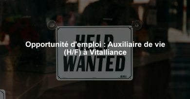 Opportunité d'emploi : Auxiliaire de vie (H/F) à Vitalliance