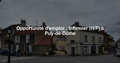 Opportunité d'emploi : Infirmier (H/F) à Puy-de-Dôme